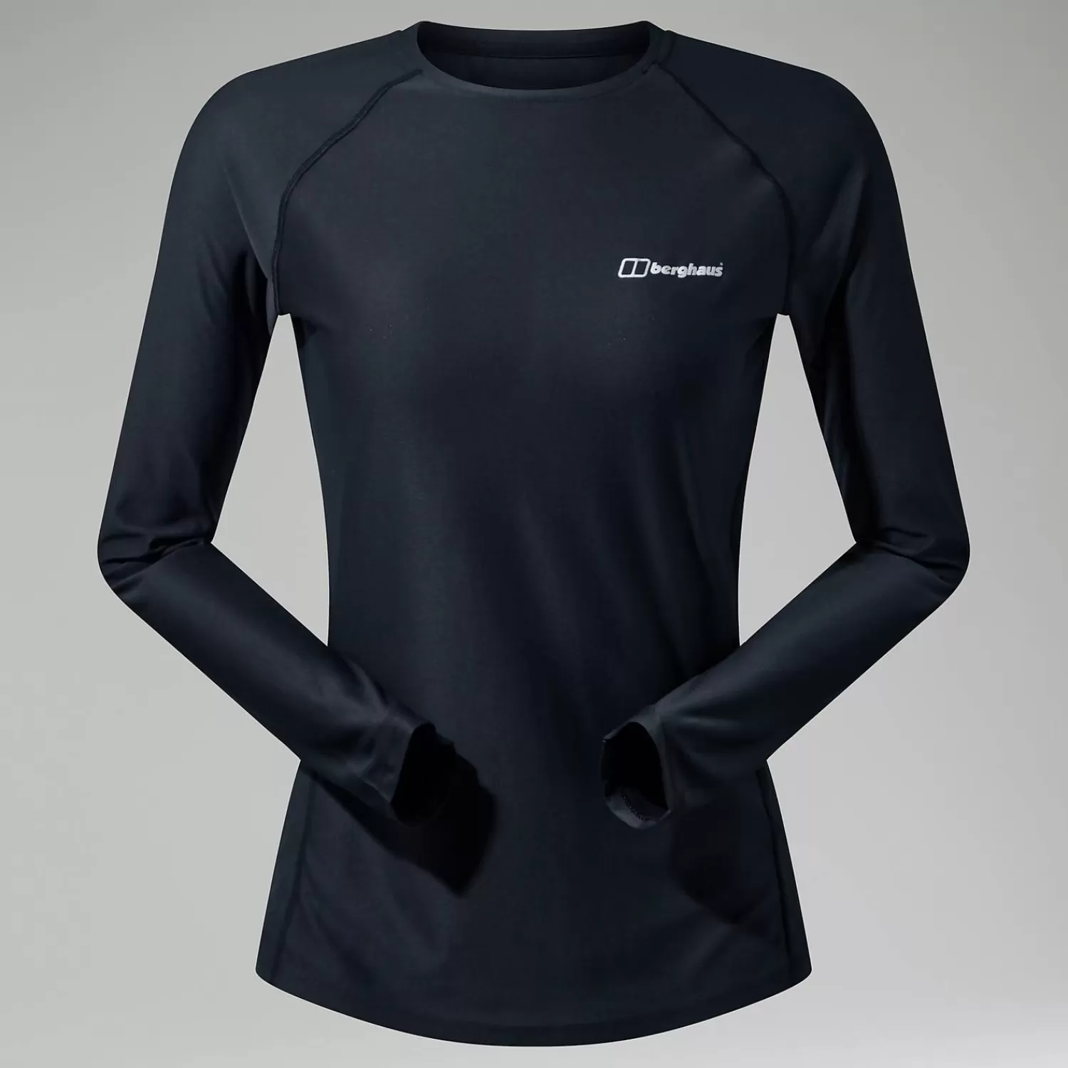 Berghaus Baselayer-24/7 Long Sleeve T-Shirt für Damen - Schwarz Black/Black