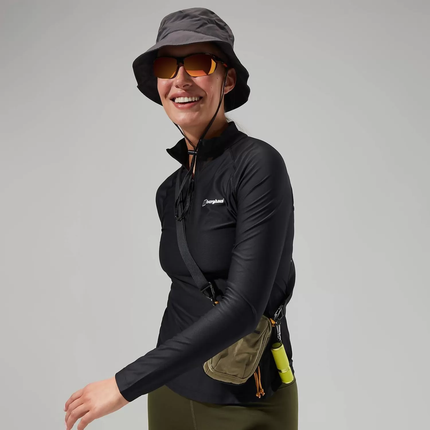 Berghaus Everyday | Baselayer-24/7 Long-Sleeve Half Zip Tech T-Shirt für Damen - Schwarz