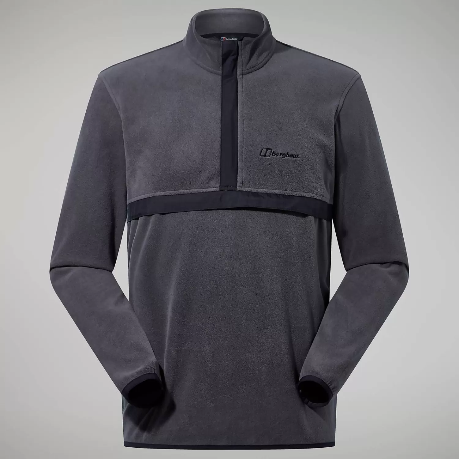 Berghaus Everyday | Fleece-Aslam Micro Half Zip Fleece für Herren - Grau/Schwarz