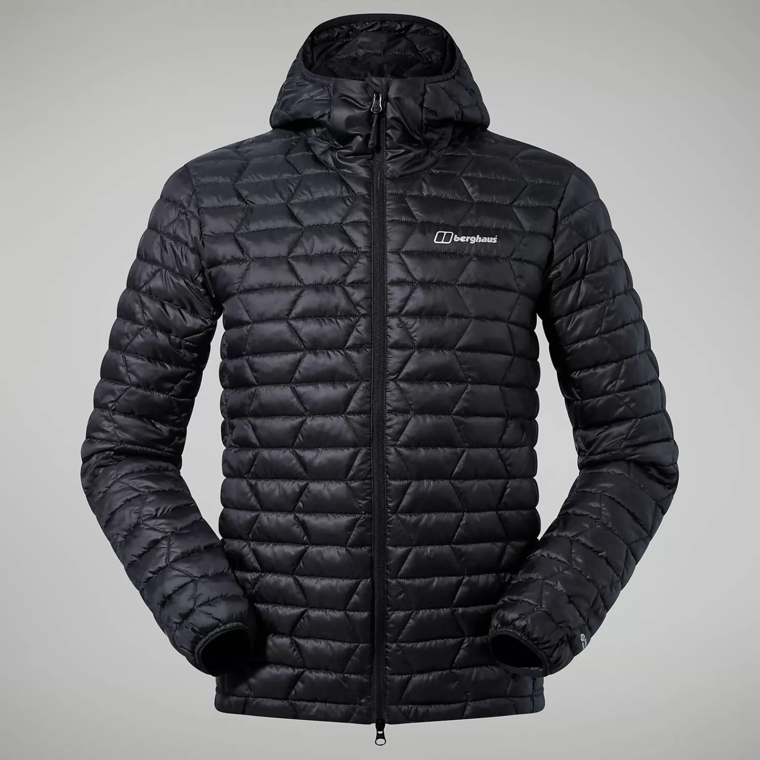 Berghaus Wandern & Trekking | Isolierend-Cuillin Isolierender Hoodie für Herren - Schwarz/Grau Jet Black/Grey Pinstripe