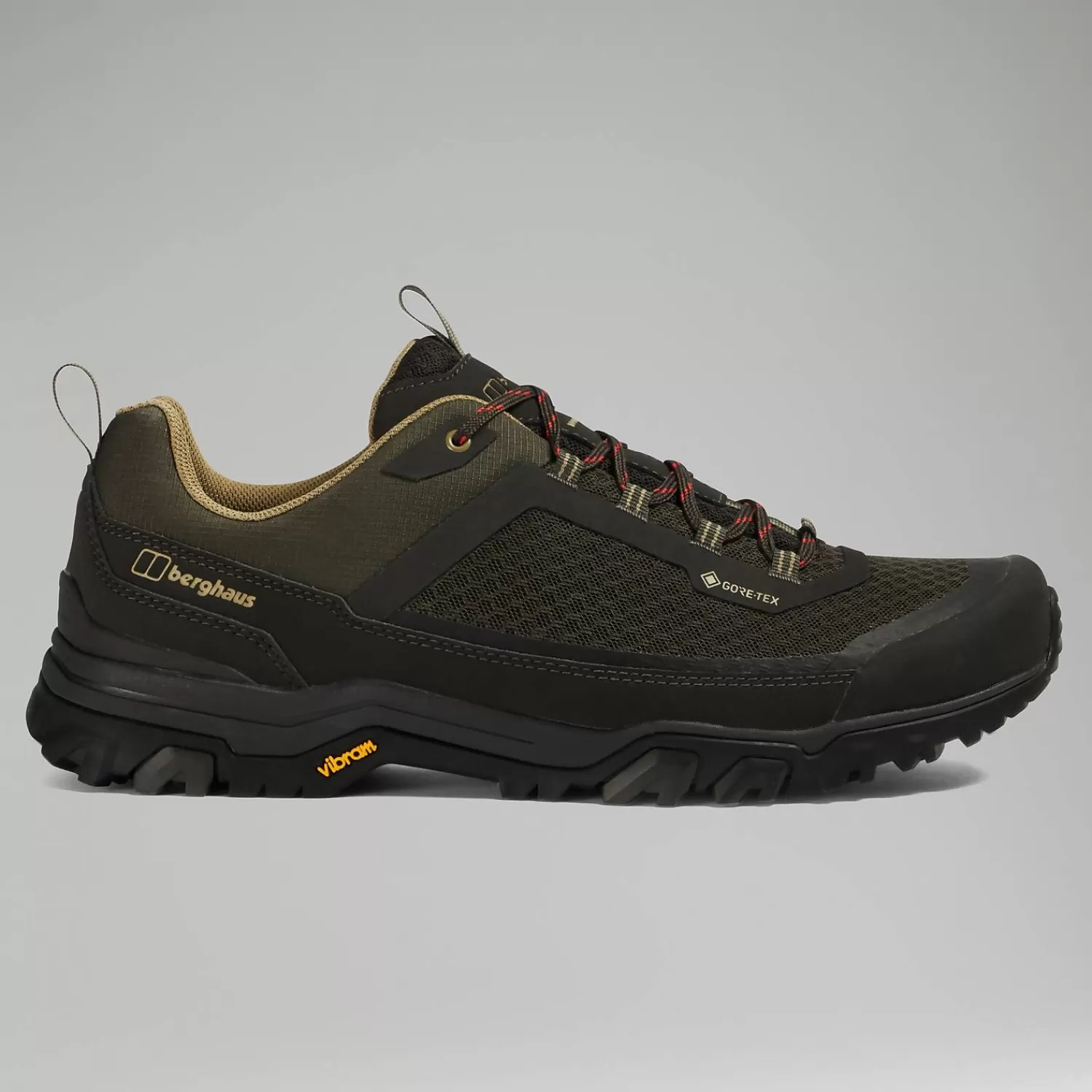 Berghaus Wandern & Trekking | Wanderschuhe-Ground Attack Active Gore-Tex Schuhe für Herren- Braun/Dunkelgrün