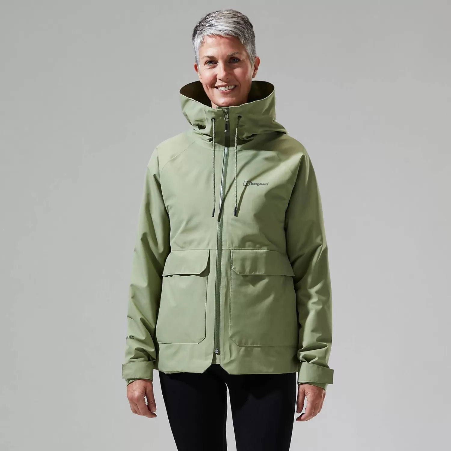 Berghaus Everyday | Gore-Tex | Wasserdicht-Highraise Jacken für Damen - Grün Green/Green