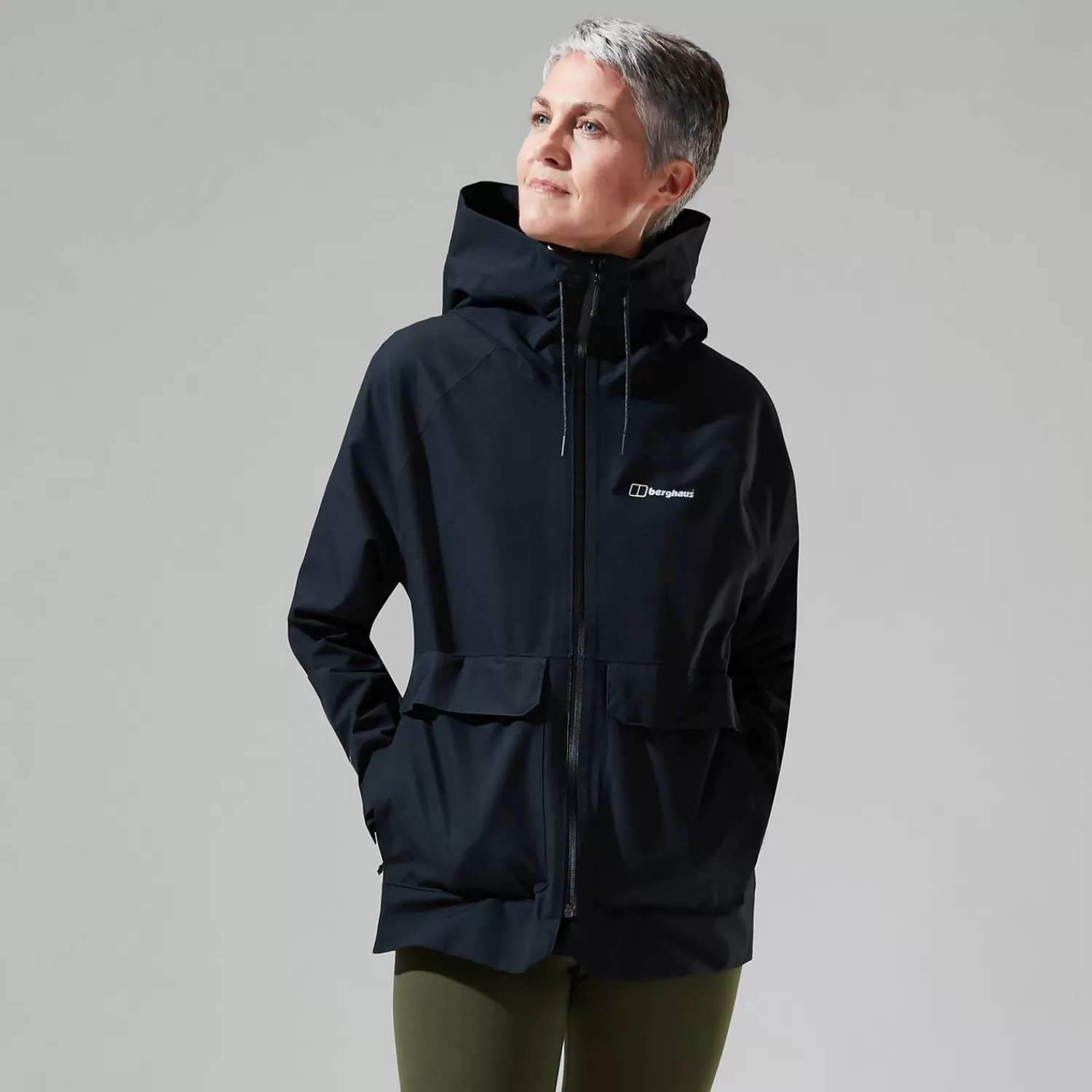 Berghaus Everyday | Gore-Tex | Wasserdicht-Highraise Jacken für Damen - Schwarz