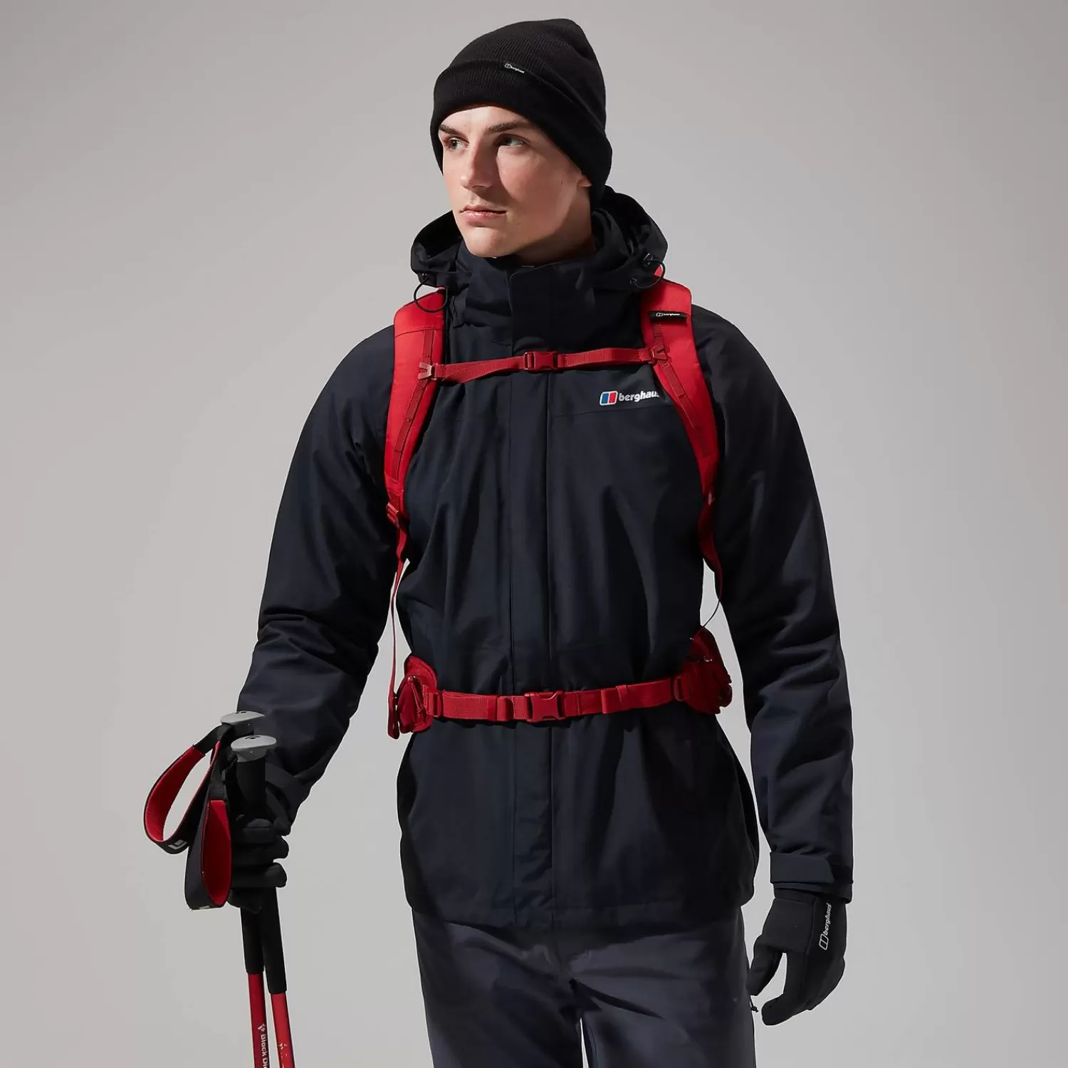 Berghaus 3 in 1 Jacken | Gore-Tex | Wasserdicht-Hillwalker Gemini 3-In-1 Jacke für Herren - Schwarz