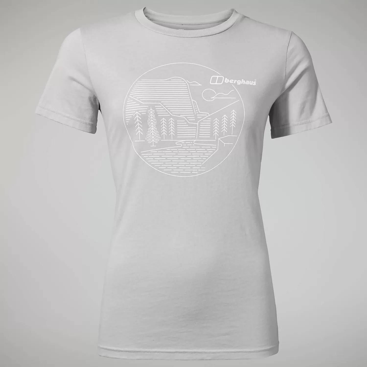 Berghaus Walking | T-Shirts-Linear Landscape Long Sleeve T-Shirt für Damen - Hellgrau Light Grey