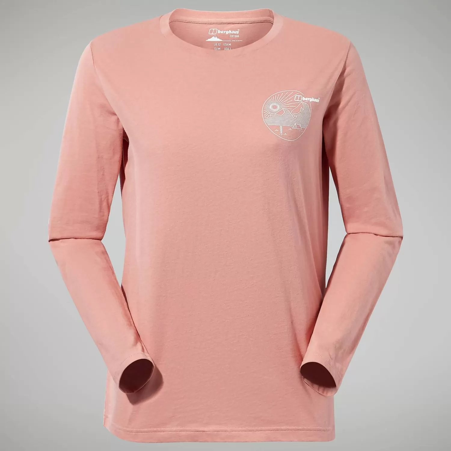 Berghaus Walking | T-Shirts-Linear Landscapre Long Sleeve T-Shirt für Damen - Rosa