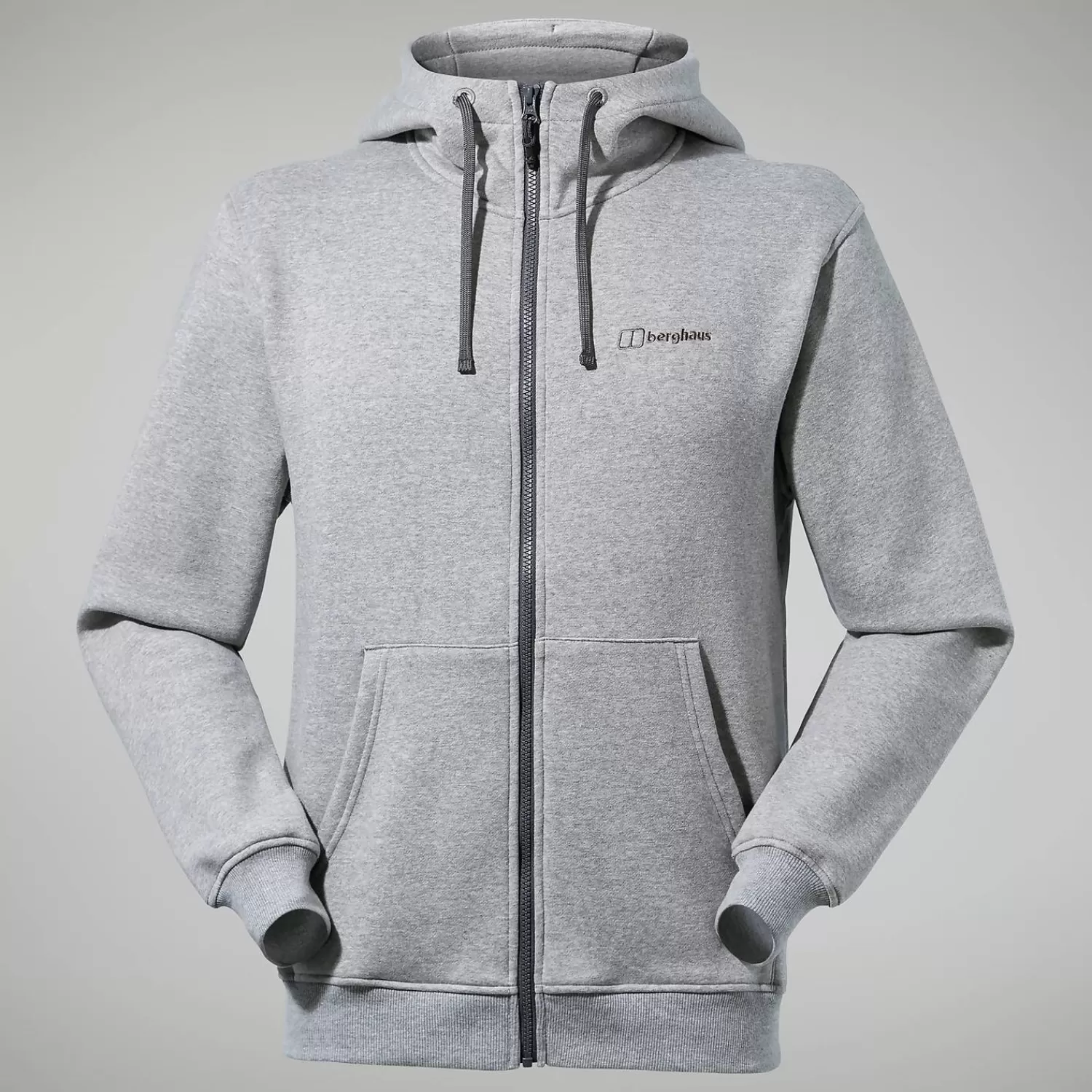 Berghaus Walking | Fleece-Logo Full Zip Hoodie für Herren - Dunkelgrau