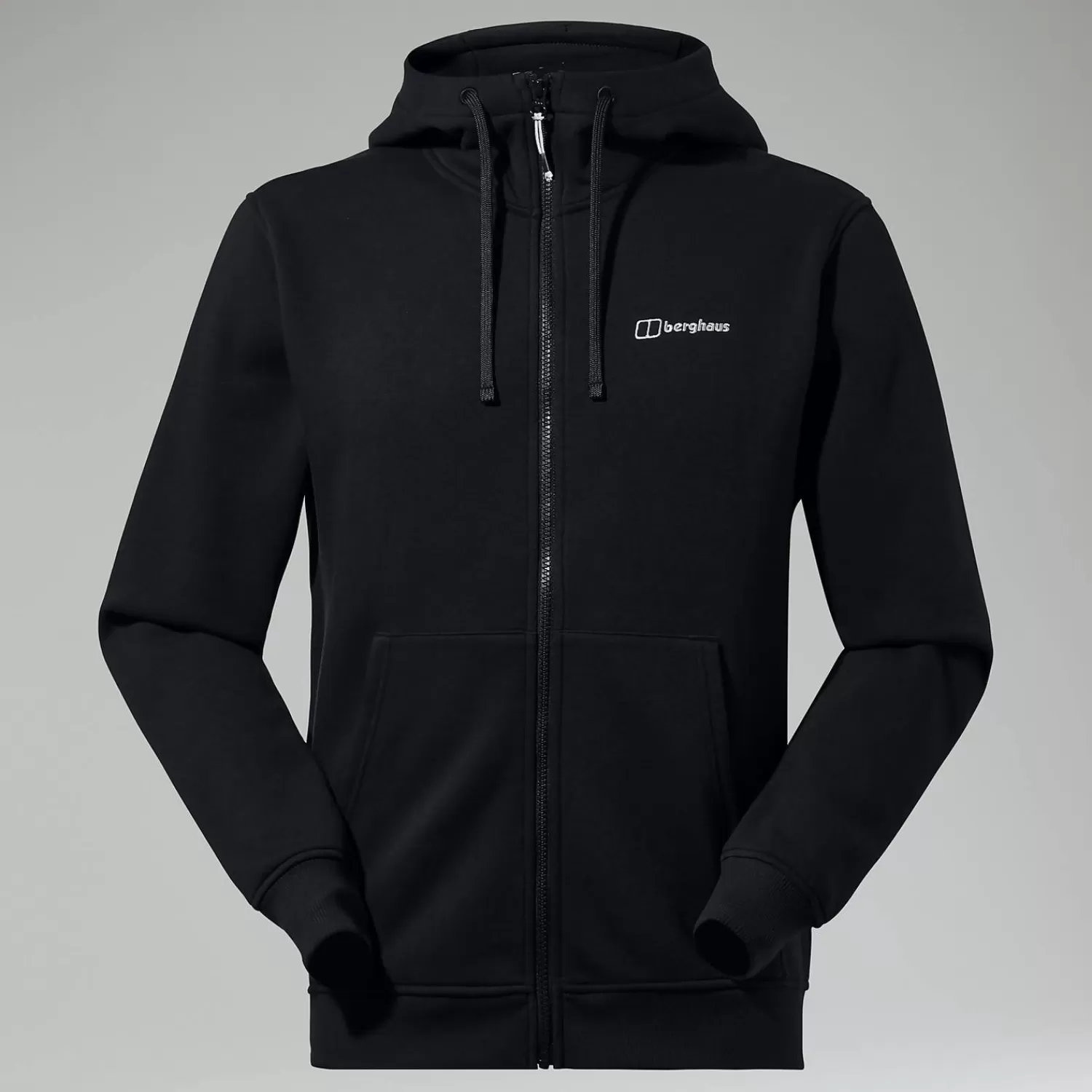 Berghaus Walking | Fleece-Logo Full Zip Hoodie für Herren - Schwarz