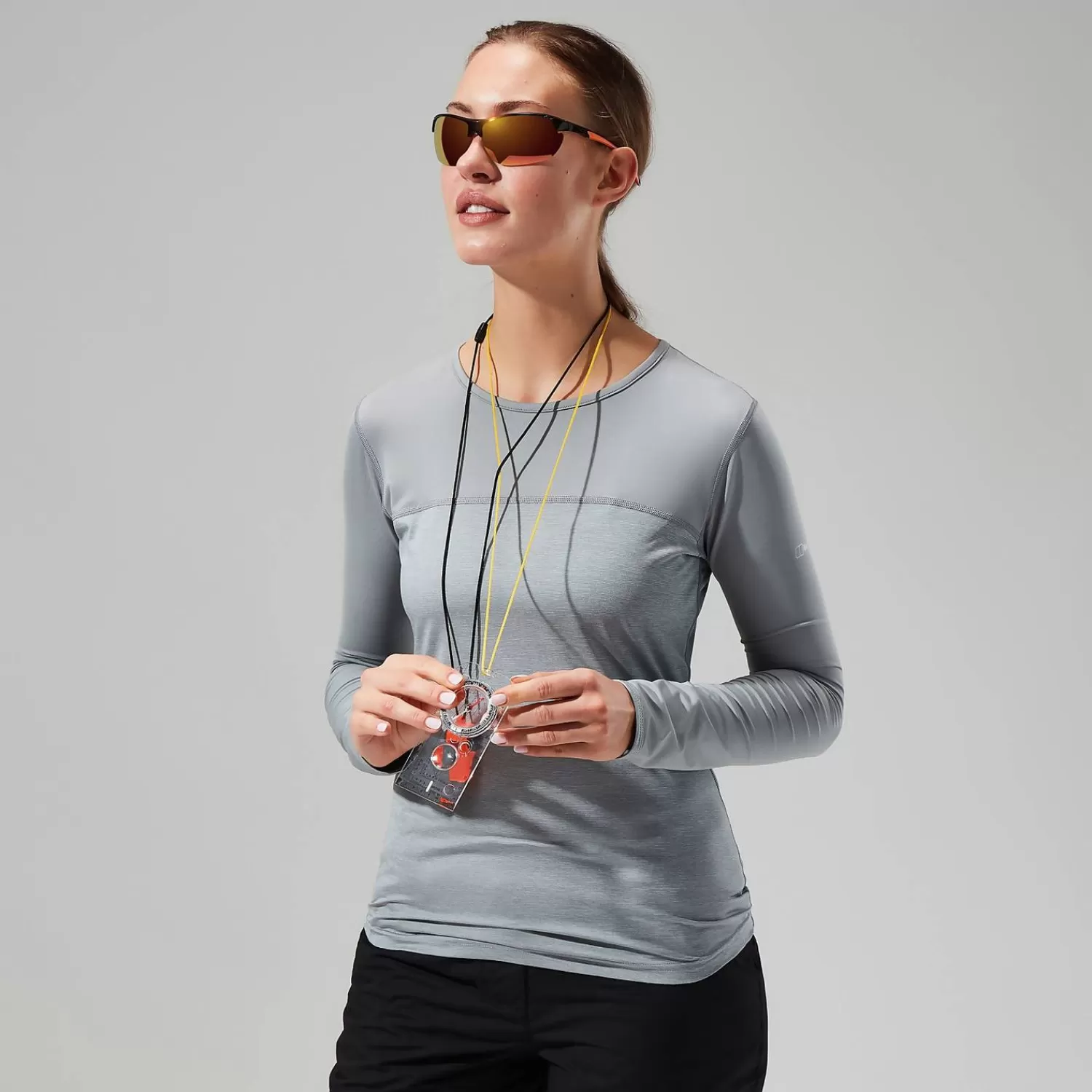 Berghaus Baselayer-Long Sleeve Voyager Tech T-Shirt für Damen - /Hell Grau