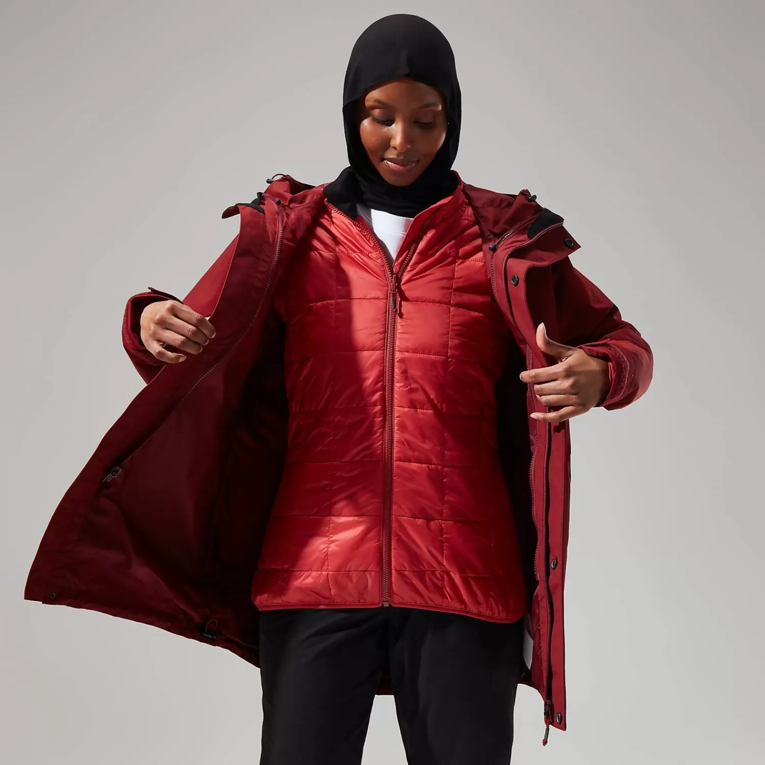 Berghaus Wasserdicht-Monic Gemini 3-In-1 Jacke - Dunkelrot Dark Red