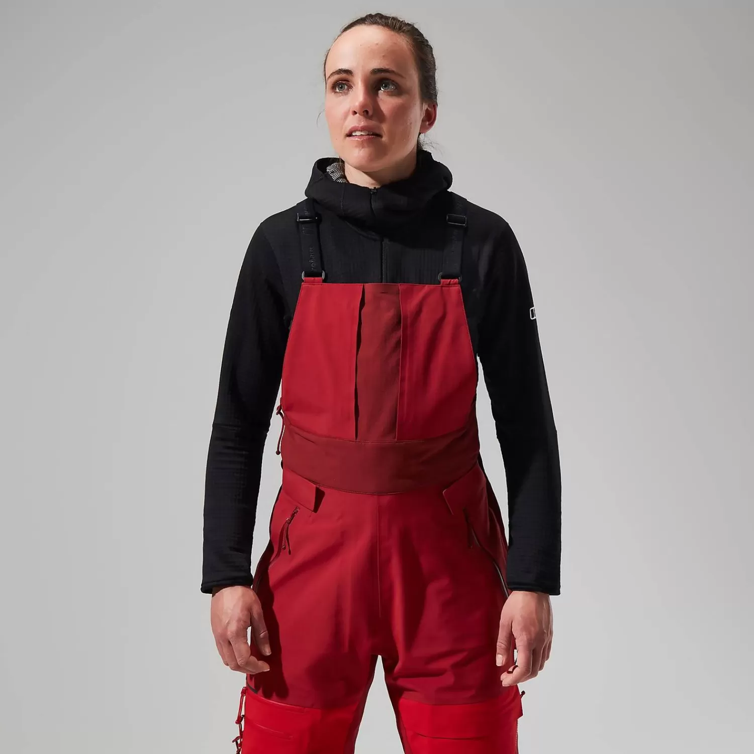 Berghaus Überhosen | Lange Hosen-MTN Arete Descend GTX Bib Pants für Damen - Rot