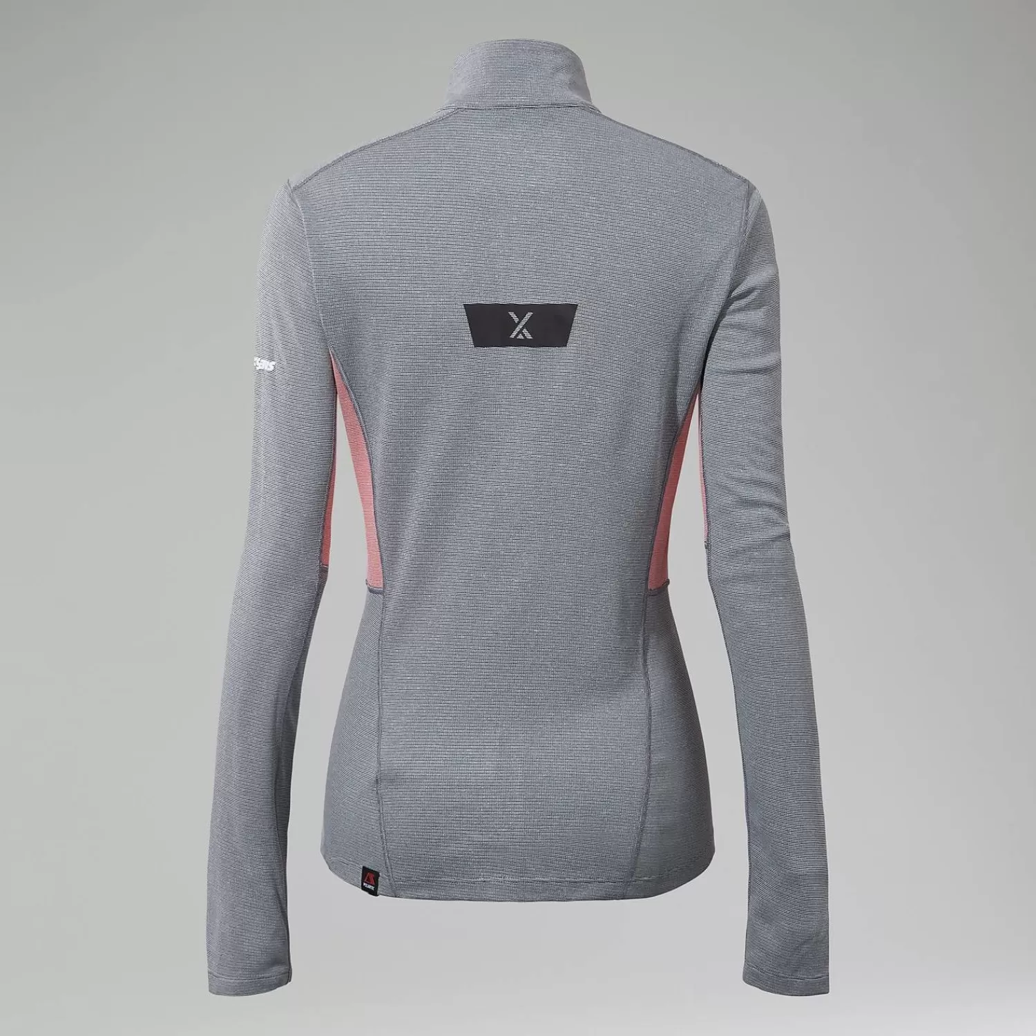 Berghaus Baselayer-MTN Guide Long Sleeve Half Zip für Damen - Schwarz/Rot Jet Black/Goji Berry