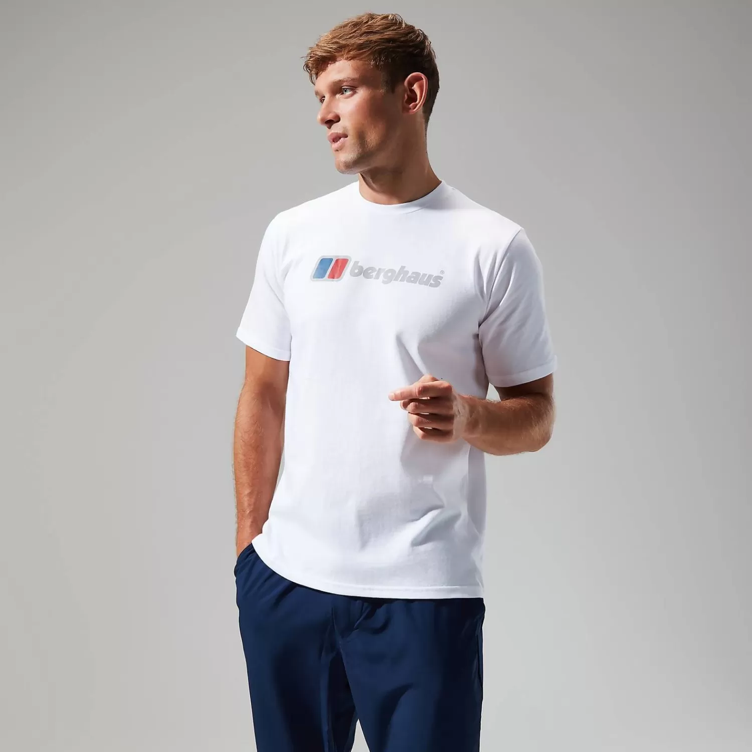 Berghaus Everyday | Walking | T-Shirts-Organic Big Classic Logo T-Shirt für Herren - Weiß White/White