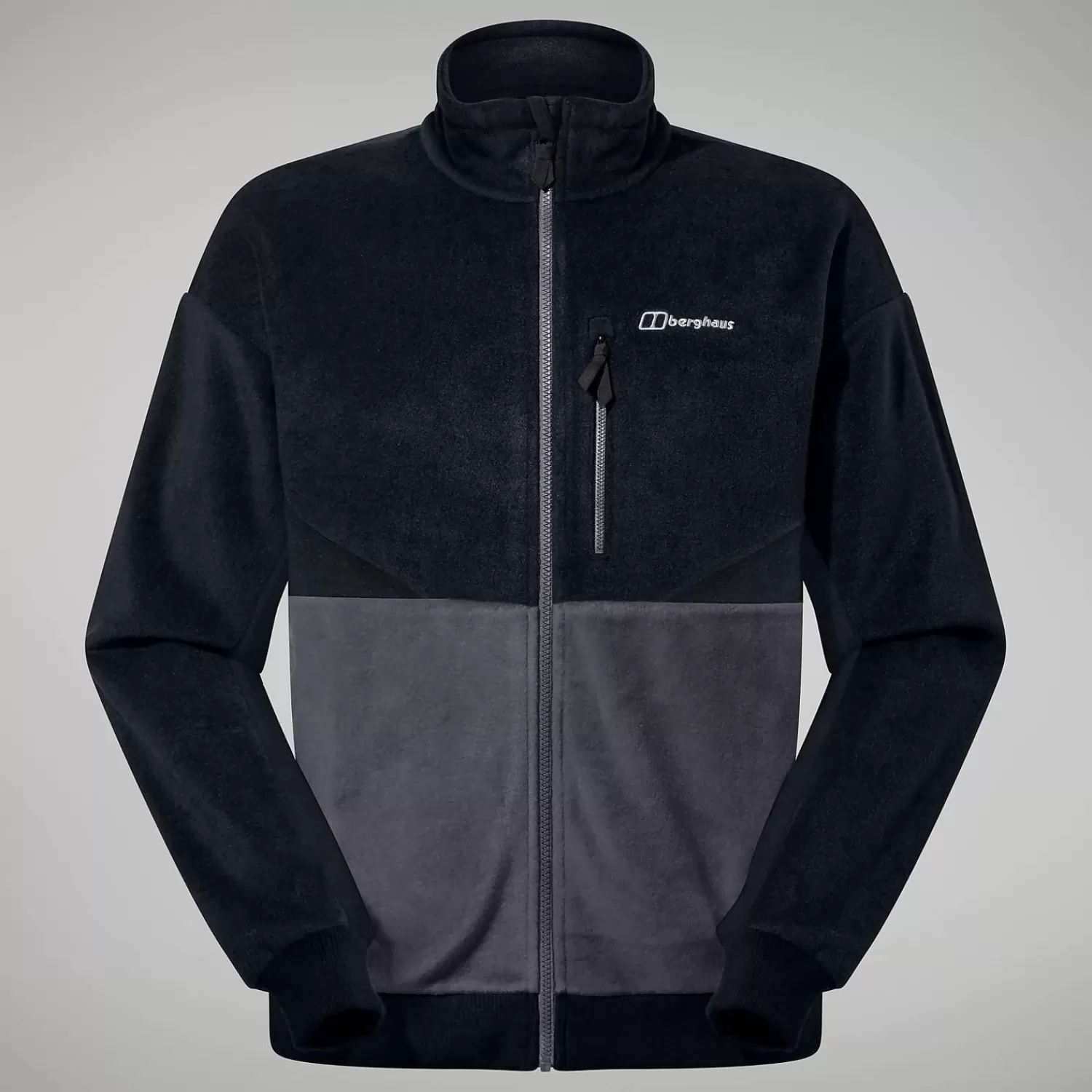 Berghaus Everyday | Fleece-Retrorise Jacken für Herren - Schwarz/Grau