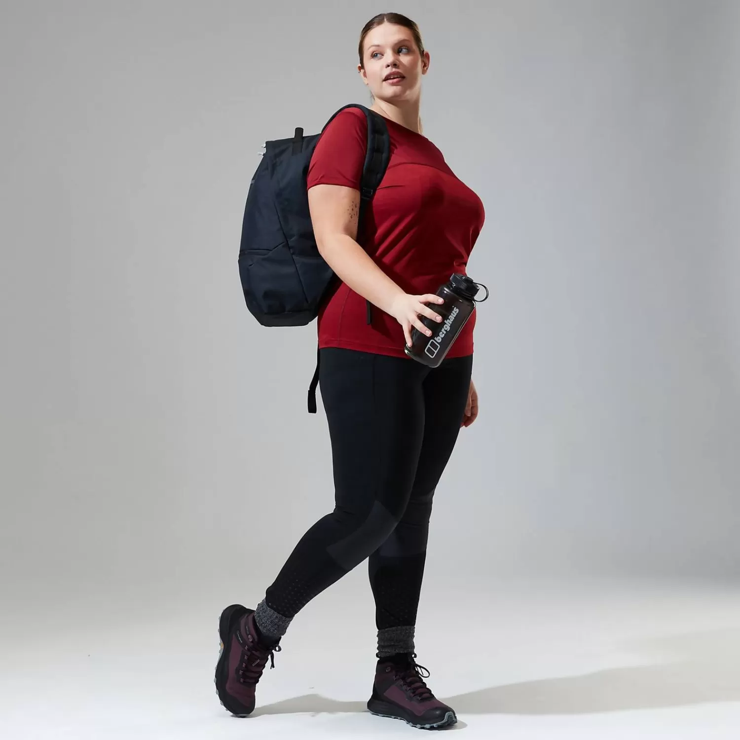 Berghaus Everyday | Baselayer-Short Sleeve Voyager Tech T-Shirt für Damen - Dunkelrot Dark Red