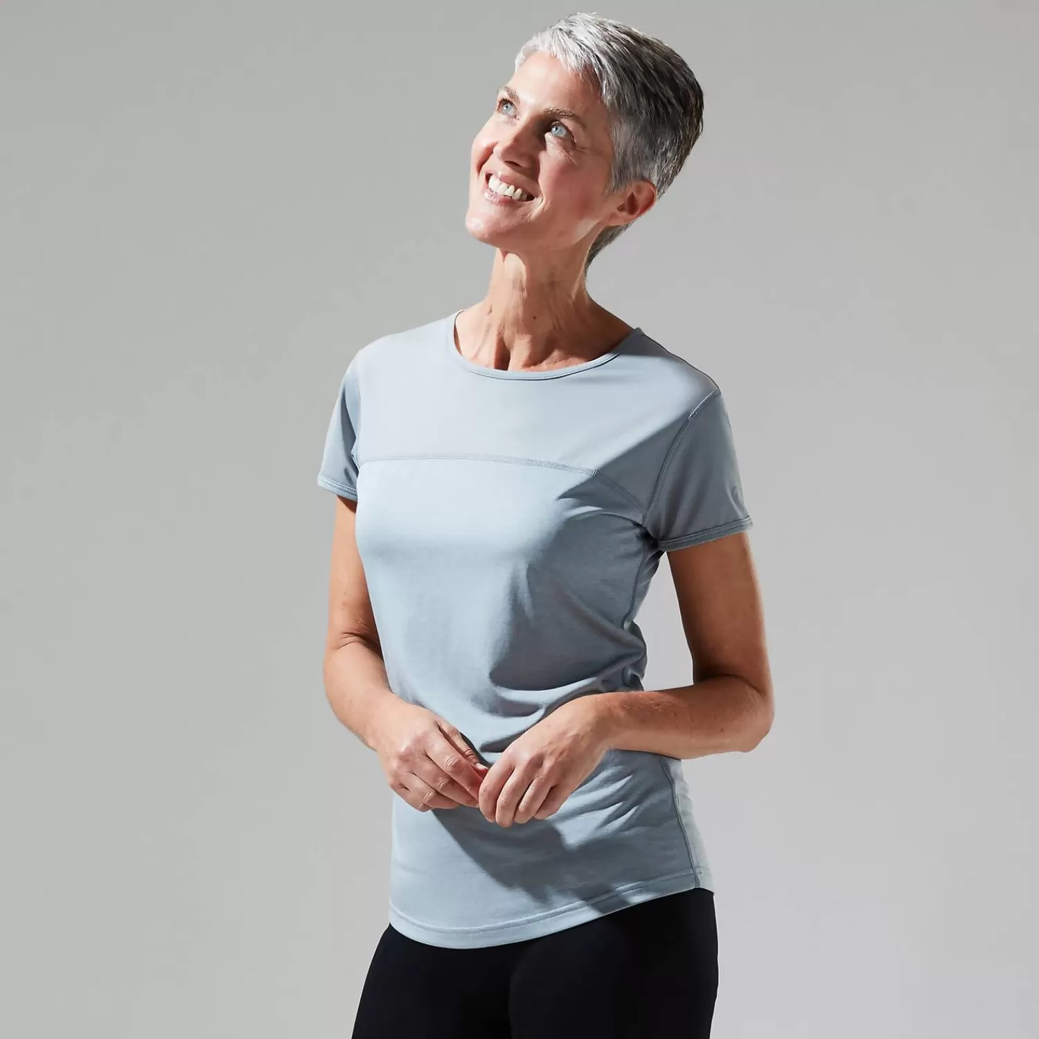 Berghaus Baselayer-Short Sleeve Voyager Tech T-Shirt für Damen - Grau/Hellgrau Grey/Light Grey