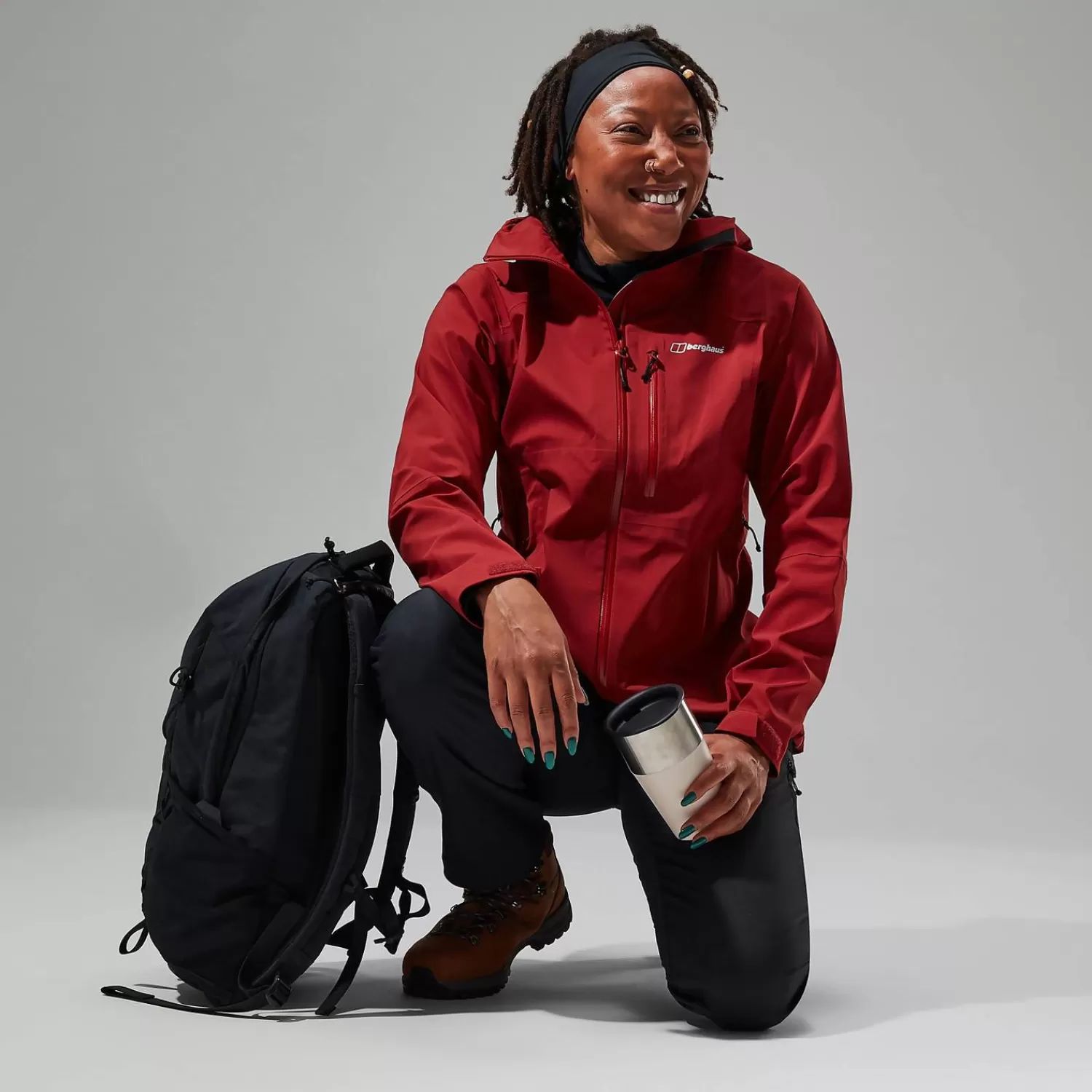 Berghaus Wasserdicht-Truda Flex Waterproof Jacke für Damen - Dunkel Rot